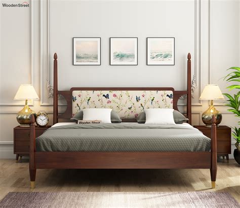 Buy Bianca Poster Bed Without Storage King Size Walnut Finish At 43