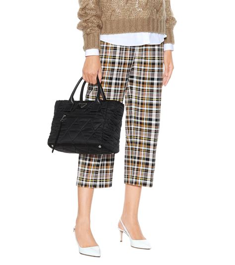Prada Synthetic Quilted Nylon Tote Bag In Black Lyst