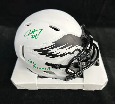 Philadelphia Eagles James Bradberry Autographed White Mini Helmet ...