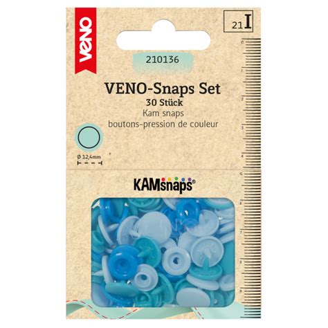 Boutons Pression Snap Mm Kamsnaps Color Mix Veno Bleu Oc An