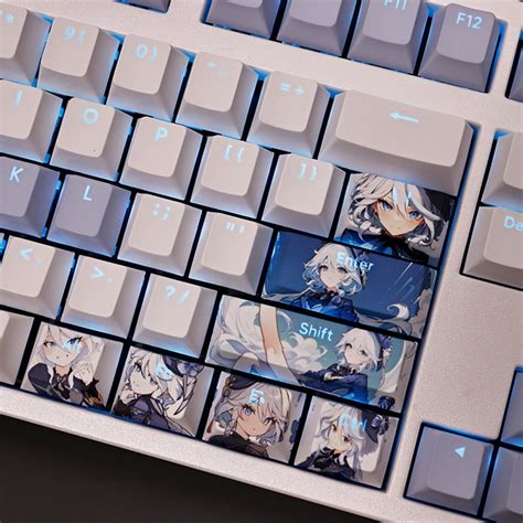 High Res Genshin Impact Furina Keycap Set Pbt Backlight Etsy Canada