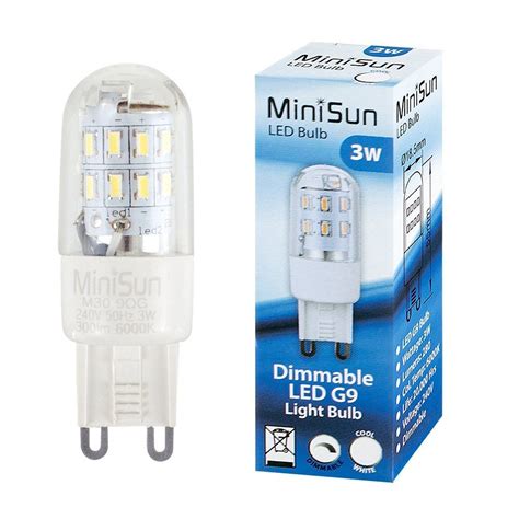 Dimmable 3 Watt SMD G9 LED Capsule Bulb Daylight White