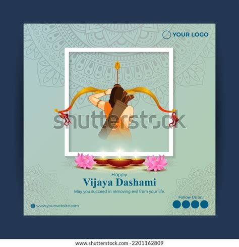 Vector Illustration Happy Dussehra Greeting Stock Vector (Royalty Free ...