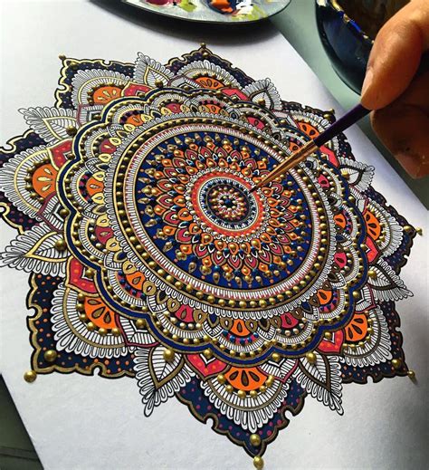 asmahanmosleh_06 | Mandala art, Mandala painting, Dot art painting