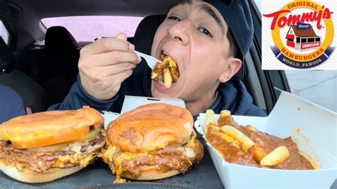 Original Tommys Mukbang Chili Cheese Fries Chili Cheeseburger Youtube