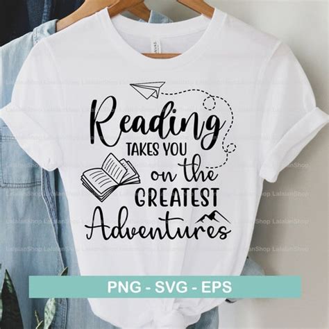 Reading Takes You On The Greatest Adventures Svg Reading Etsy Canada