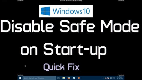 How To Disable Safe Mode On Start Up In Windows 10 Quick And Easy Youtube