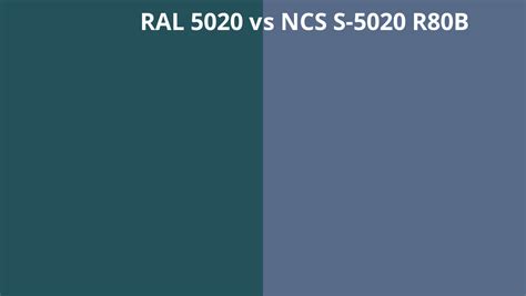 Ral 5020 Vs Ncs S 5020 R80b Ral Colour Chart Uk