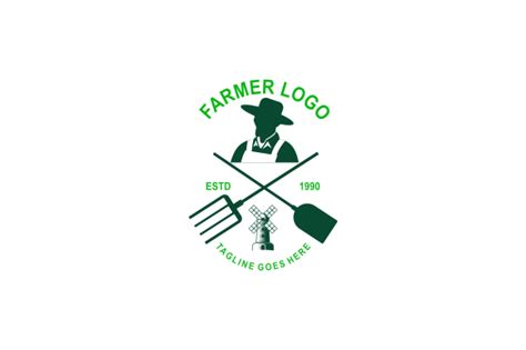 Farm Logo Or Label Agriculture Farmer Graphic By Deemka Studio