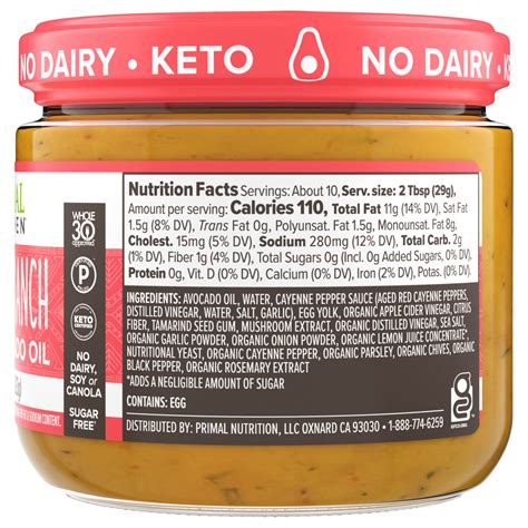 Buffalo Ranch Dip Sugar Free No Dairy Keto Primal Kitchen