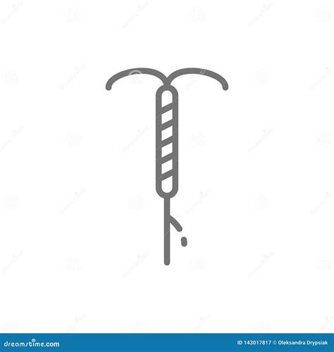 Intrauterine Device Contraceptive Hormonal Spiral Iud Line Icon