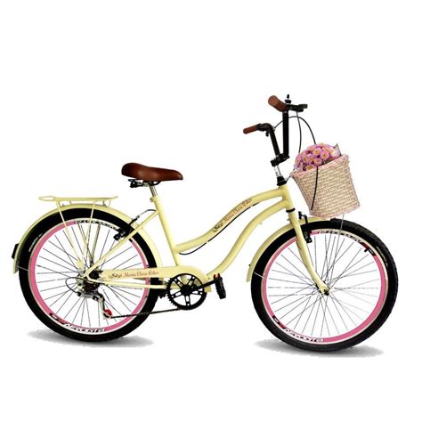 Bicicleta Feminina Retro Feminina Aro Marcha Pontofrio