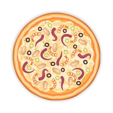 Premium Vector Seafood Pizza