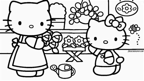 Gambar Hello Kitty Untuk Diwarnai