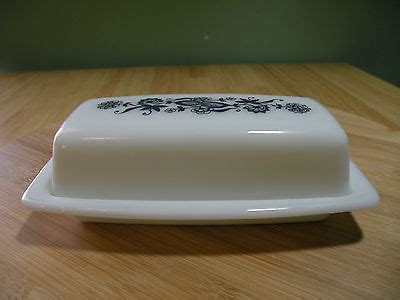 Pyrex Old Town Blue Butter Dish Vintage Blue Onion Corelle Milk Glass