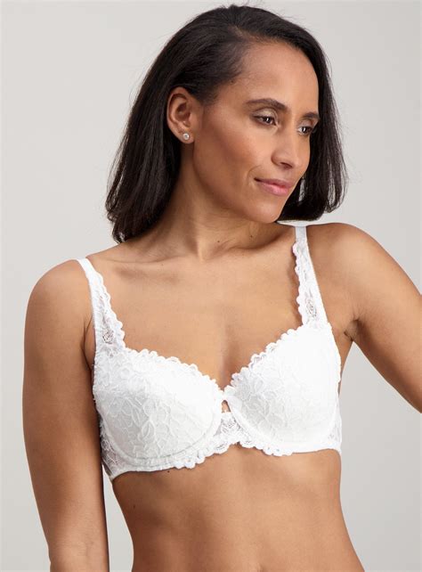 Buy White Comfort Lace Padded Full Cup Bra 44e Bras Argos Full Cup Bra Lace Full Cup Bra