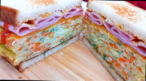 Korean Street Food Cabbage Omelet Sandwich Gilgeori Toast 길거리 토스트 Rsandwiches