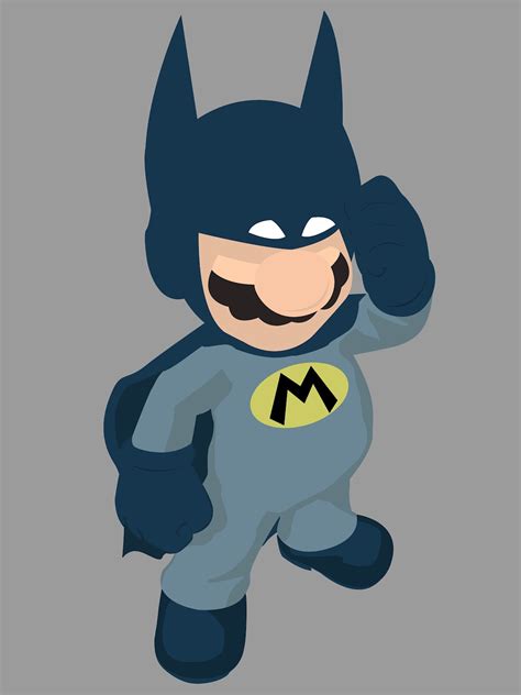 Mattysimpsondesign Batmario Batmanmario T Shirt Design