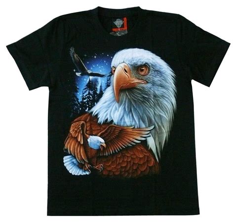 T Shirt Adler Kopf Gr S M L Xl Wei Kopf Seeadler Indianer Biker