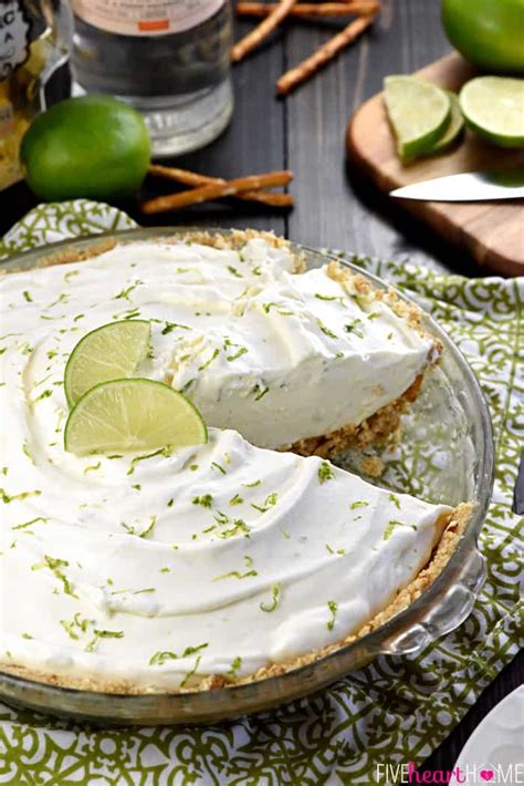 No Bake Frozen Margarita Pie Cool And Creamy With A Salty Sweet