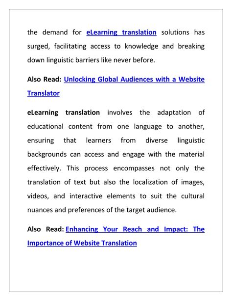 Ppt The Power Of Elearning Translation Bridging Gaps And Expanding