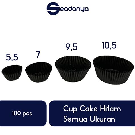 Jual Cup Cake Hitam Semua Ukuran Pcs Cake Cases Bolu Roti Kukus Kue