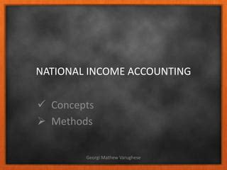 National Income Accounting PPT