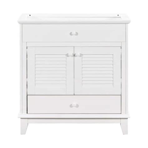 Tileon 30 In W X 18 In D X 31 In H Solid Wood Bath Vanity Cabinet