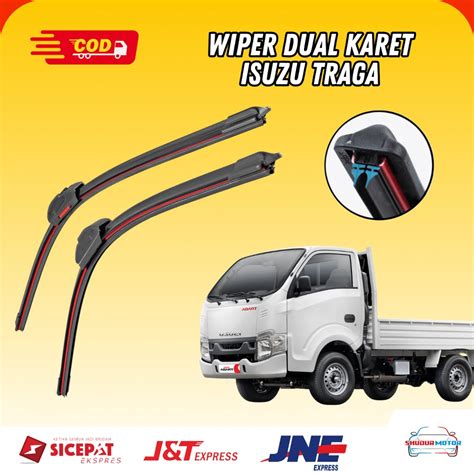 Jual Wiper Dual Blade Isuzu Traga Wiper 2 Lapis Karet Frameless