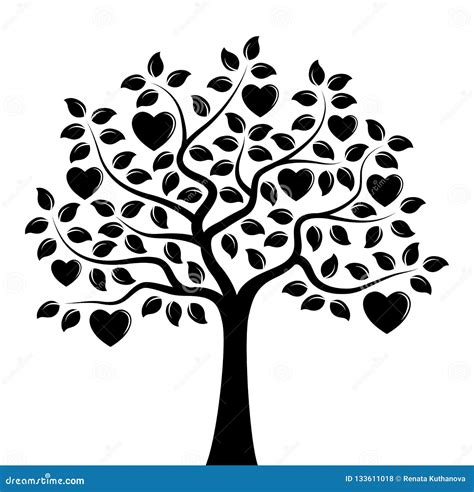 Heart tree stock vector. Illustration of growth, love - 133611018