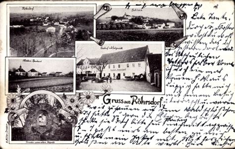 Ansichtskarte Postkarte R Hrsdorf Dohna In Sachsen Schloss Gasthof