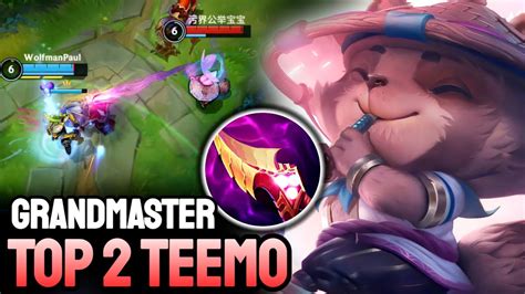 Wild Rift Teemo Top 2 Teemo Gameplay Grandmaster Ranked Youtube