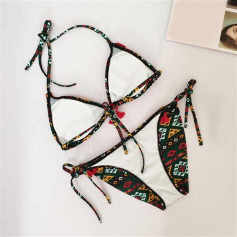 Buy Women Bandage Bikini Set Push Push Up Bra Swimsuit Bathing