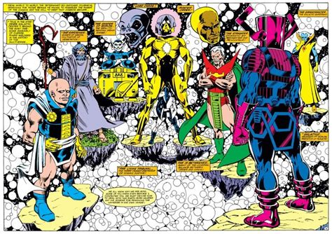 Marvels Cosmic Entities Art By Mark Gruenwald Marvel Comics