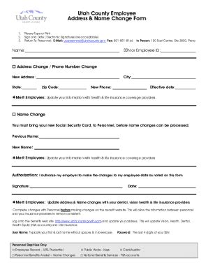 Fillable Online NAME ADDRESS CHANGE FORM 1 2 3 Fax Email Print