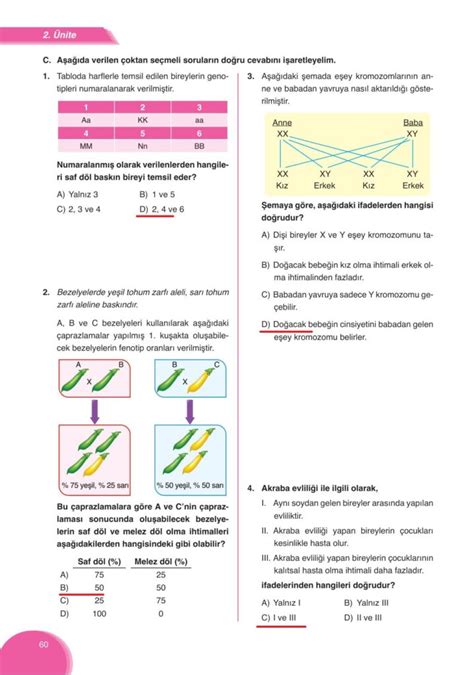 8 Sınıf Fen Bilimleri Ders Kitabı Ata Yayıncılık Sayfa 60 Cevapları