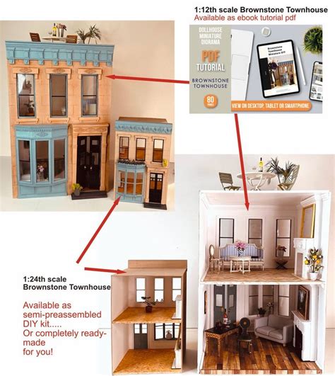 Tutorial Pdf Brownstone Townhouse Dollhouse Diorama Full Instruction E