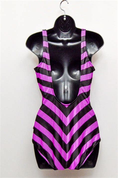 Vintage Rose Marie Reid Womens Bathing Suit Black Pur Gem