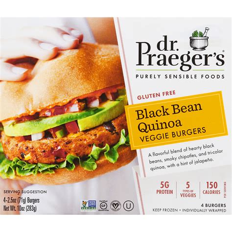 Dr Praeger S Veggie Burgers Gluten Free Black Bean Quinoa 2 5 Oz