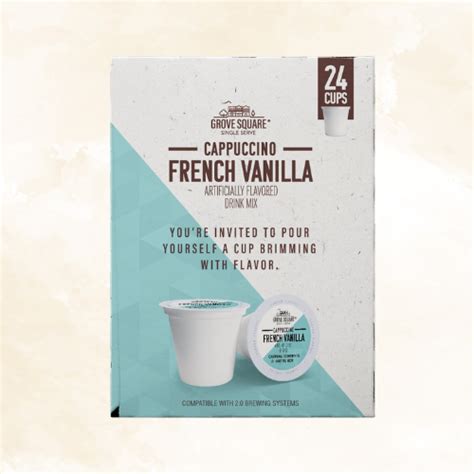 Grove Square Cappuccino Pods French Vanilla Single Serve Count