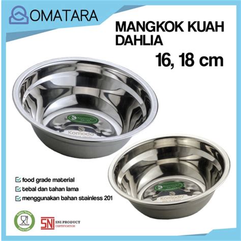 Jual KOMODO MANGKOK KUAH STAINLESS DAHLIA UK 16 18 20 CM MANGKUK