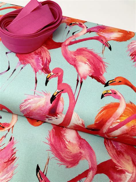 Flamingo Upholstery Fabric By The Metre Pink Flamingo Heavy Weight