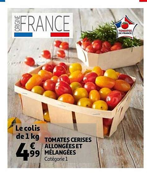 Promo Tomates Cerises Allong Es Et M Lang Es Chez Auchan Icatalogue Fr