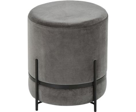 Pouf In Velluto Grigio Haven Westwingnow