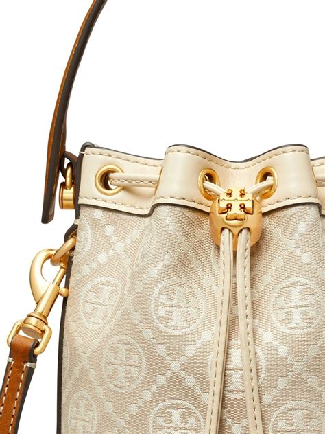 Tory Burch T Monogram Jacquard Bucket Bag Farfetch