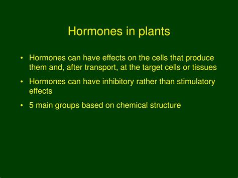 Ppt Chapter L Regulation Of Plant Growth By Plant Hormones