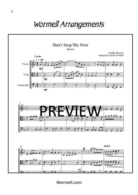 Dont Stop Me Now Arr Sarah Wormell By Queen Sheet Music For String Ensemble At Sheet Music