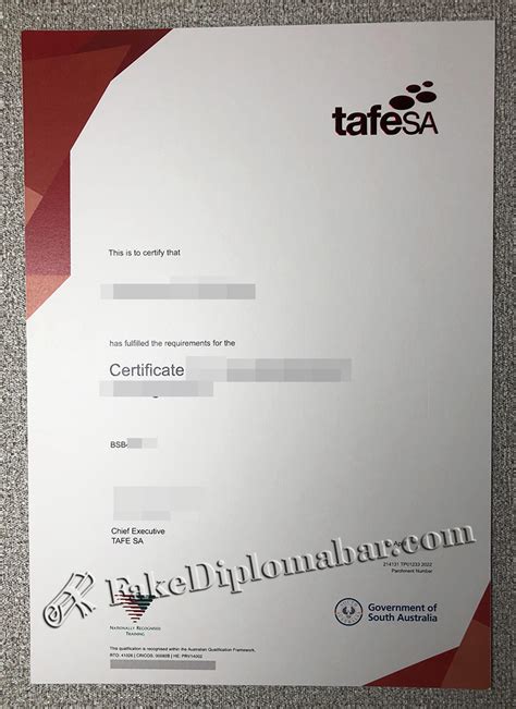 How To Get A Copy Of Fake Tafe Sa Certificate From Australia