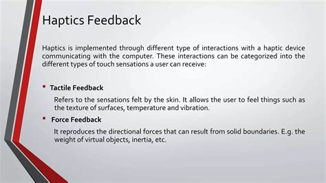 Haptic Technology Ppt Ppt