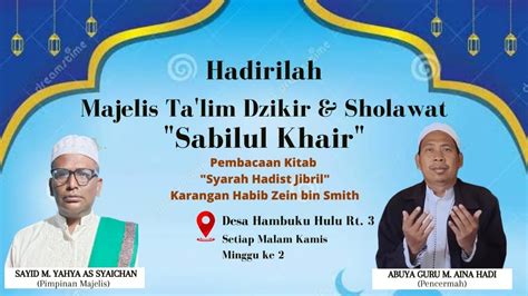 Live Kitab Syarah Hadist Jibril Guru Aini Hadi Danau Panggang Malam